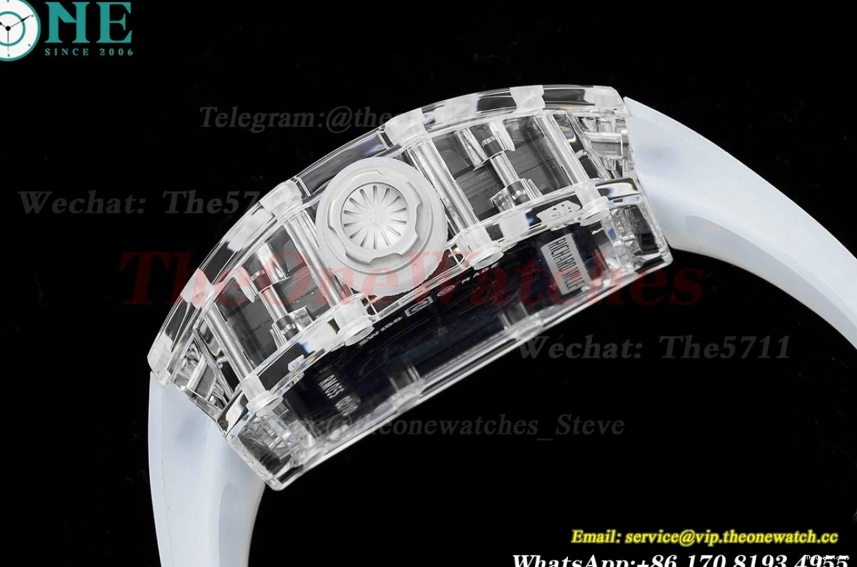 on strap  Dial RM055 Skeleton Transparent Transparent Rubber Sonic Clone  RMUL2 0208